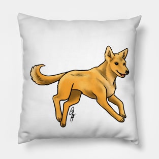 Dog - Carolina Dog - Red Pillow