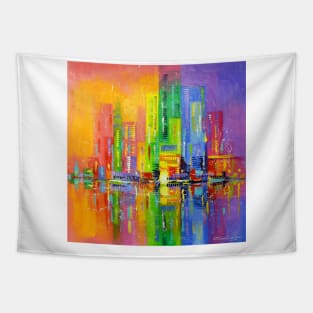 Bright city Tapestry