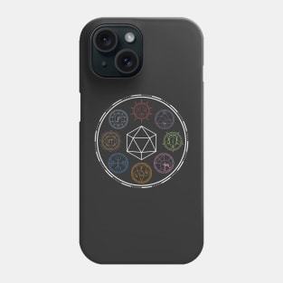 Runic Schools of Magic (Full Color / White) Phone Case