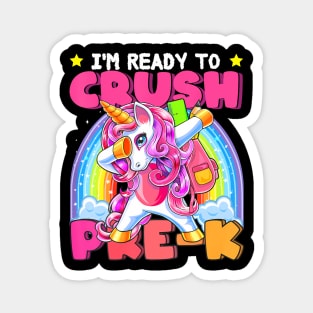 Crush Pre K Dabbing Unicorn Back To School Girls Magnet