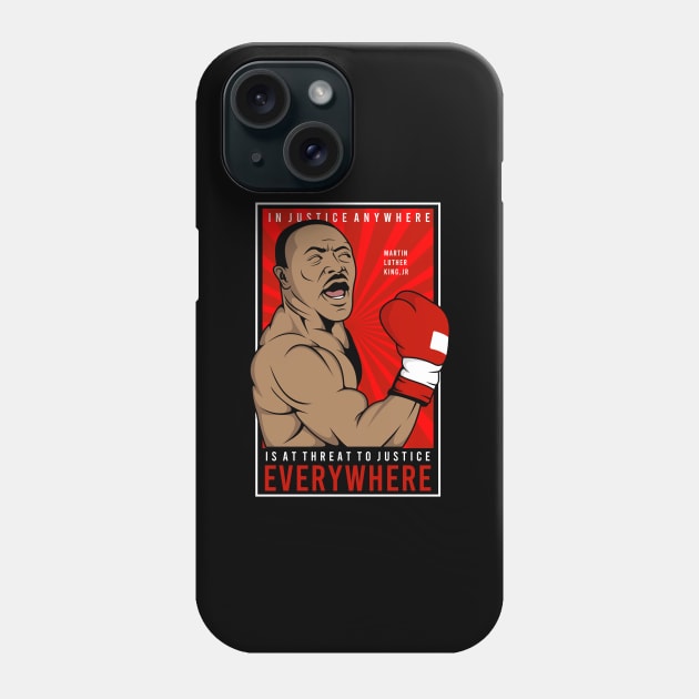 MLK as a Boxer Phone Case by PoshFitness