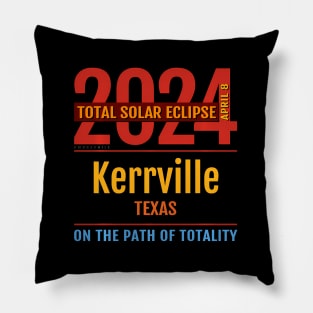 Kerrville Texas Tx Total Solar Eclipse 2024 4 Pillow