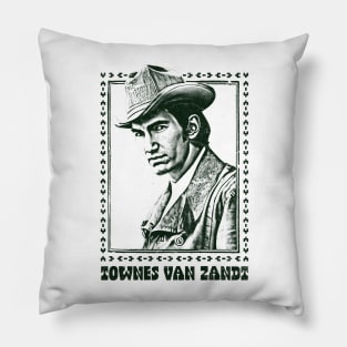 Townes Van Zandt / Vintage Look Design Pillow