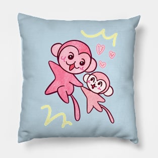 Father and baby monkey! Pillow