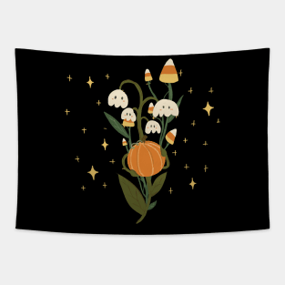 Halloween Ghosts Flower Boo-quet Tapestry