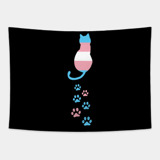 Transgender Pride Cat Gift Support Trans Community Tapestry