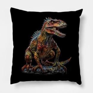 Colorful Carnivore Dino Pillow