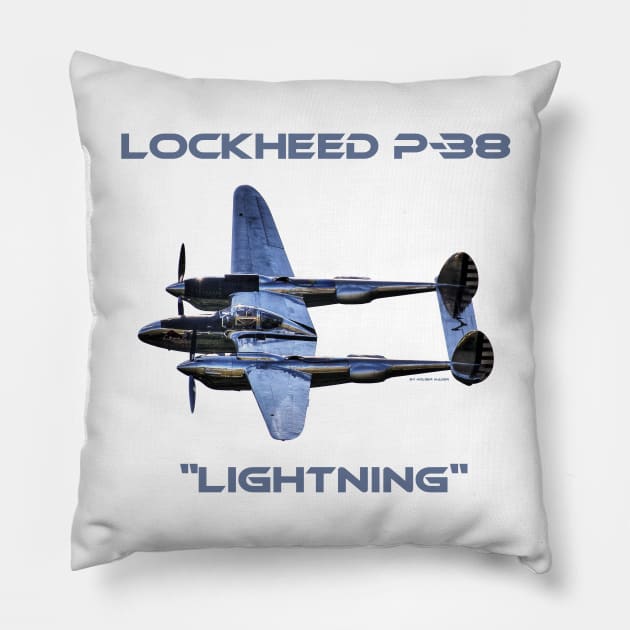 Lockheed P-38 Lightning - without Background Pillow by holgermader