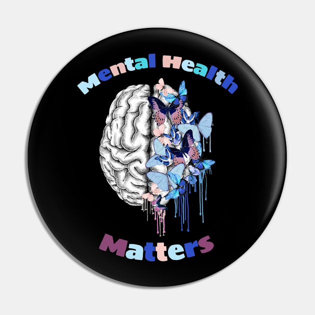 Brain and Blue butterflies, mental, health, human intellect Pin by Collagedream