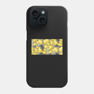 yellow birch forest in autumn, seamless pattern Phone Case