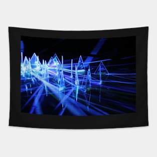 Blue prisms Tapestry