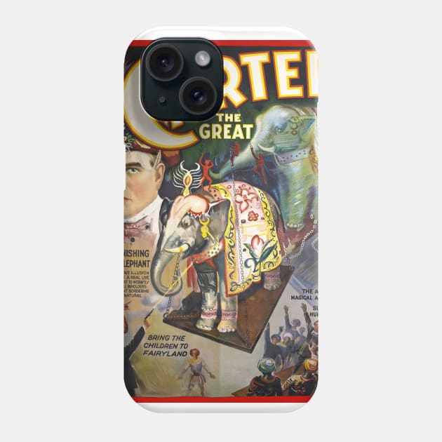 Vintage Magician Poster Carter the Great Phone Case by vintagetreasure