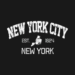 Vintage New York City EST 1624 Souvenir Gift T-Shirt