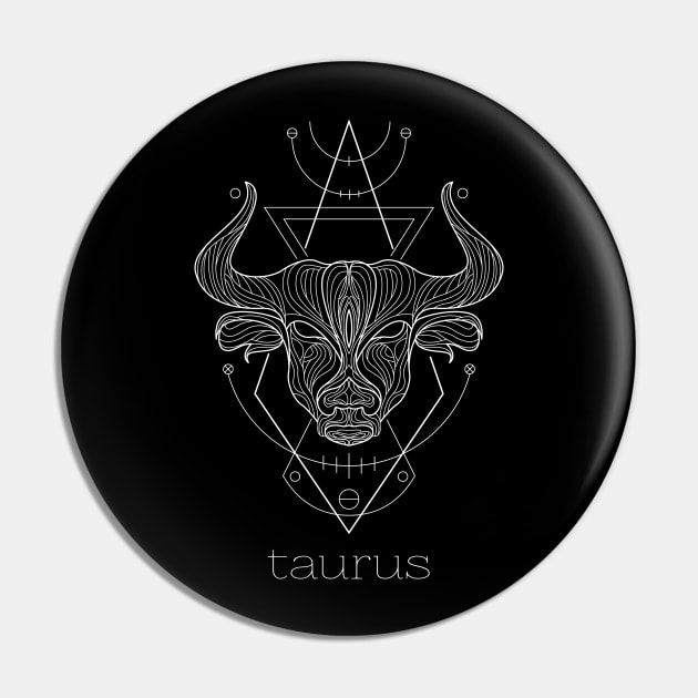 Taurus Zodiac Sign Pin by simplecreatives