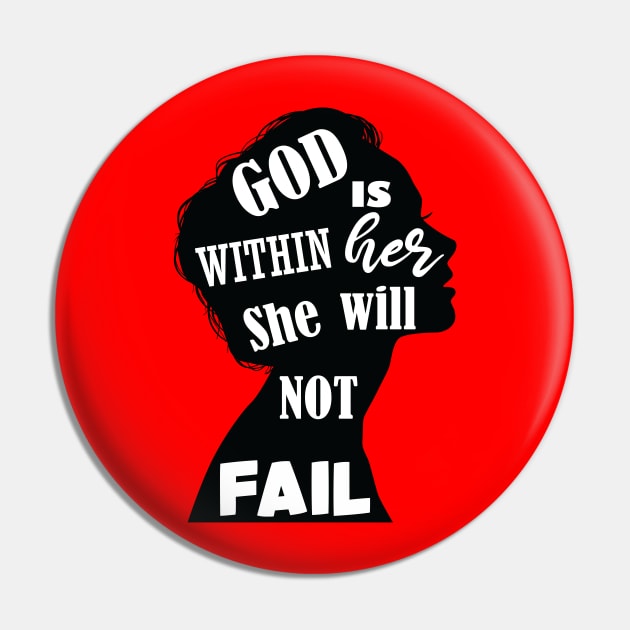 God Is Within Her She Will Not Fail :Christian Quote Funny ,Gift for Mom ,Christian gift for woman Pin by DonVector