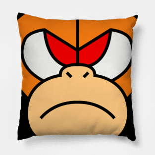 Angry Orange Geometric Monkey Pillow