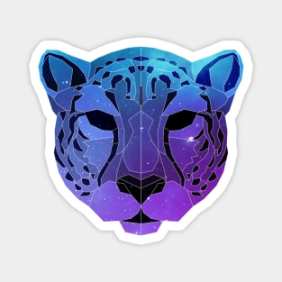 Galaxy Cheetah Geometric Animal Magnet