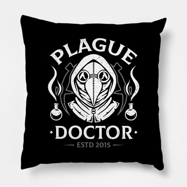 Darkest Plague Doctor Class Pillow by Alundrart
