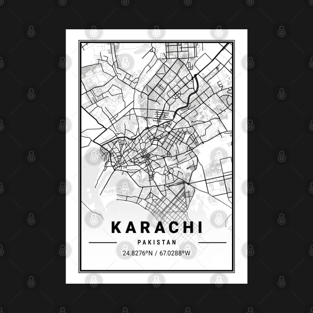 Karachi Light City Map by tienstencil