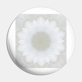 White Begonia Kaleidoscope Pin
