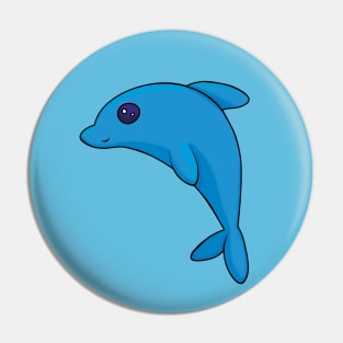 Cute Blue Dolphin Pin