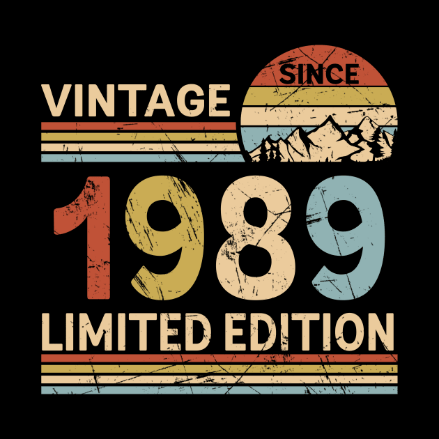 Vintage Since 1989 Limited Edition 34th Birthday Gift Vintage Men's by Schoenberger Willard