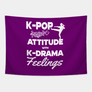 K-Pop Attitude with K-Drama Feelings Kickboxing pose Tapestry