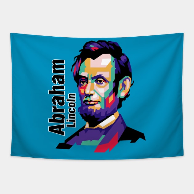 abraham lincoln popart Tapestry by Martincreative