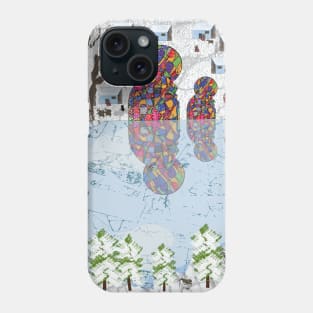 a snowing night in the cold winter Phone Case