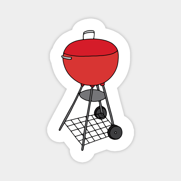 BBQ Outdoor Grill Magnet by murialbezanson