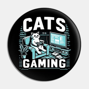 Cats And Gaming For The Cat Lover Gamer Video Game Player Pin