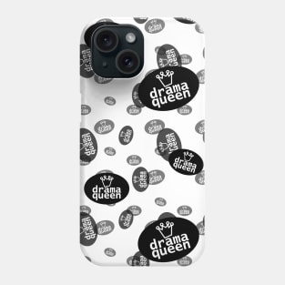 Drama Queen and Crown Typography Pattern Phone Case