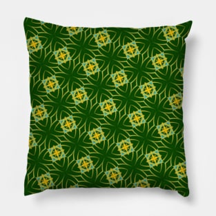 Green and yellow pattern design Pillow