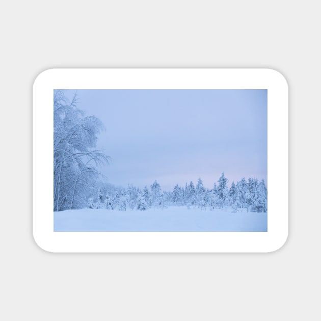 Snowy Landscape Magnet by Memories4you