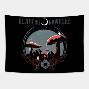 Heading Nowhere Red/Gray Tapestry