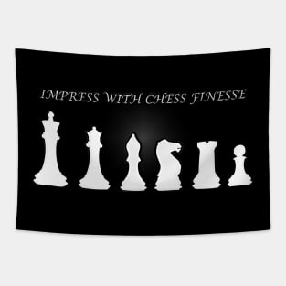 Chess Slogan - Impress with Chess 2 Tapestry