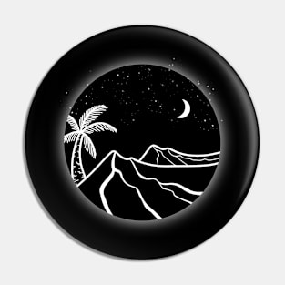 Mountain Night Sky Pin