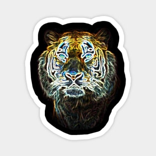 Tiger Head Electric Silhouette 01 Magnet