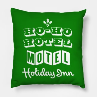 Christmas wrappers delight. HO-HO-HOTEL MOTEL HOLIDAY INN Pillow