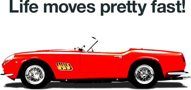 Life Moves Pretty Fast - Ferris Bueller Tribute Kids T-Shirt by designerthreat