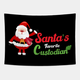 Santa's Favorite Custodian Tapestry