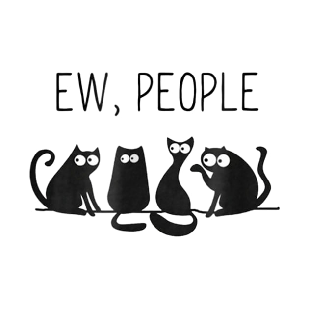 Black Cat Ew People Meow by FilerMariette