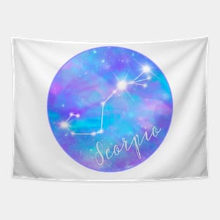 Scorpio zodiac sign test. Constellation on galaxy background Tapestry