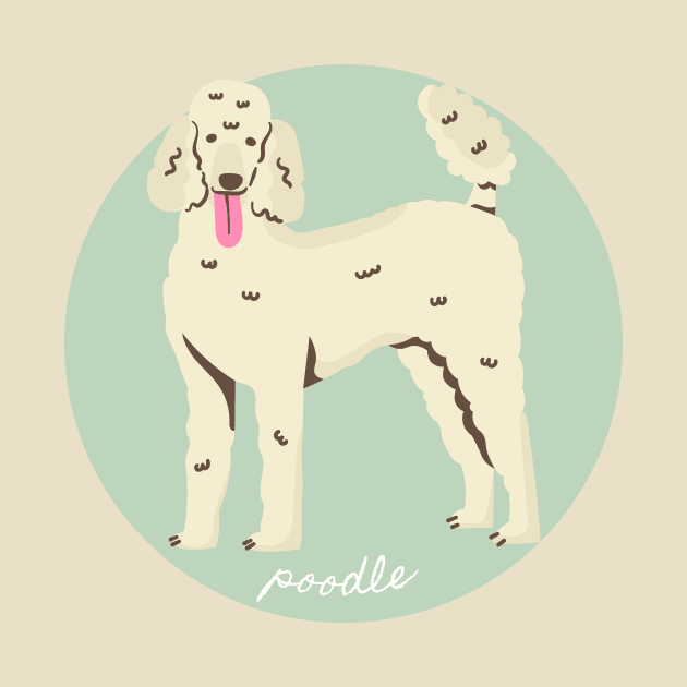 Poodle Dog Breed Cursive Graphic by PoliticalBabes