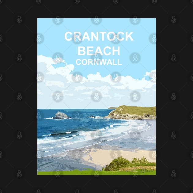 Crantock Beach Cornwall. Cornish gift. Kernow landscape by BarbaraGlebska