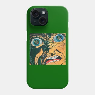 Comic Bulging Eyes with Ferocious Green Dog Phone Case