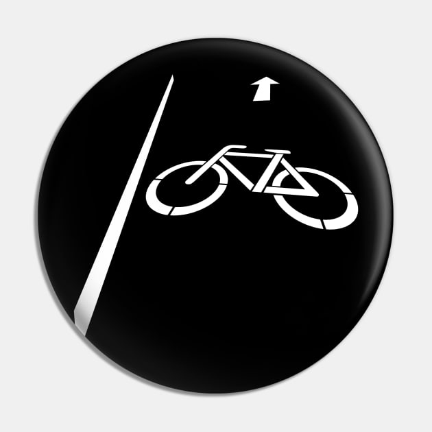 Urban Bike Lane Bike Riding Love Biking Cycling City Street Pin by TeeCreations