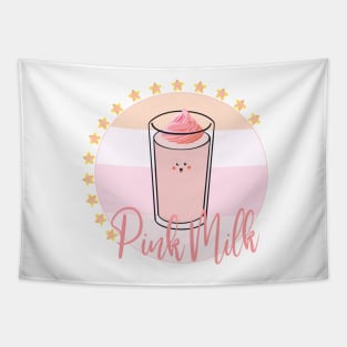 Pink Milk Foodies Tapestry