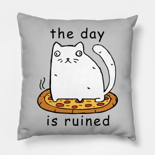 Rasabi Cat - The Day is Ruined Pillow