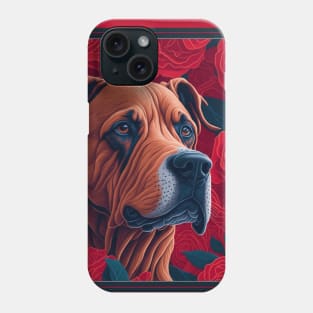 German dog. Style vector (red version 2 German dog) Phone Case